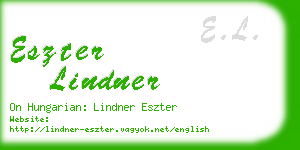 eszter lindner business card